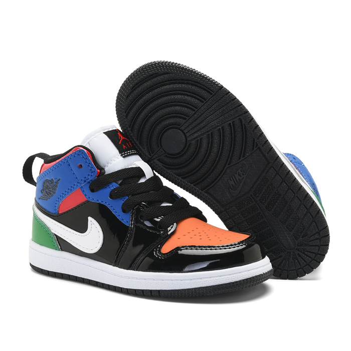 Youth Running Weapon Air Jordan 1 Black/Blue Shoes 0115 Youth Running Weapon Air Jordan 1 Black/Blue Shoes 0115